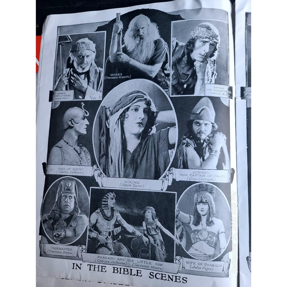 Vintage 1923 The Ten Commandments Cecil B DeMille Silent Film Souvenir Program - Picture 5 of 12